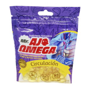 Mr Ajo Omega Circulación de Salmon Salvaje de Alaska, bolsa con 60 Cápsulas de Gel
