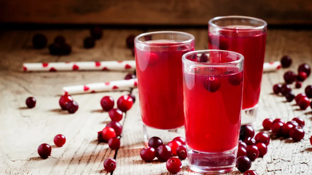 Imagen de unos vasos con jugo de arándanos rojos en Casitodoonline