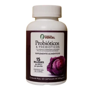 Refugio del Vergel Probióticos & Prebióticos de Col Morada – 60 Cápsulas de 500 mg