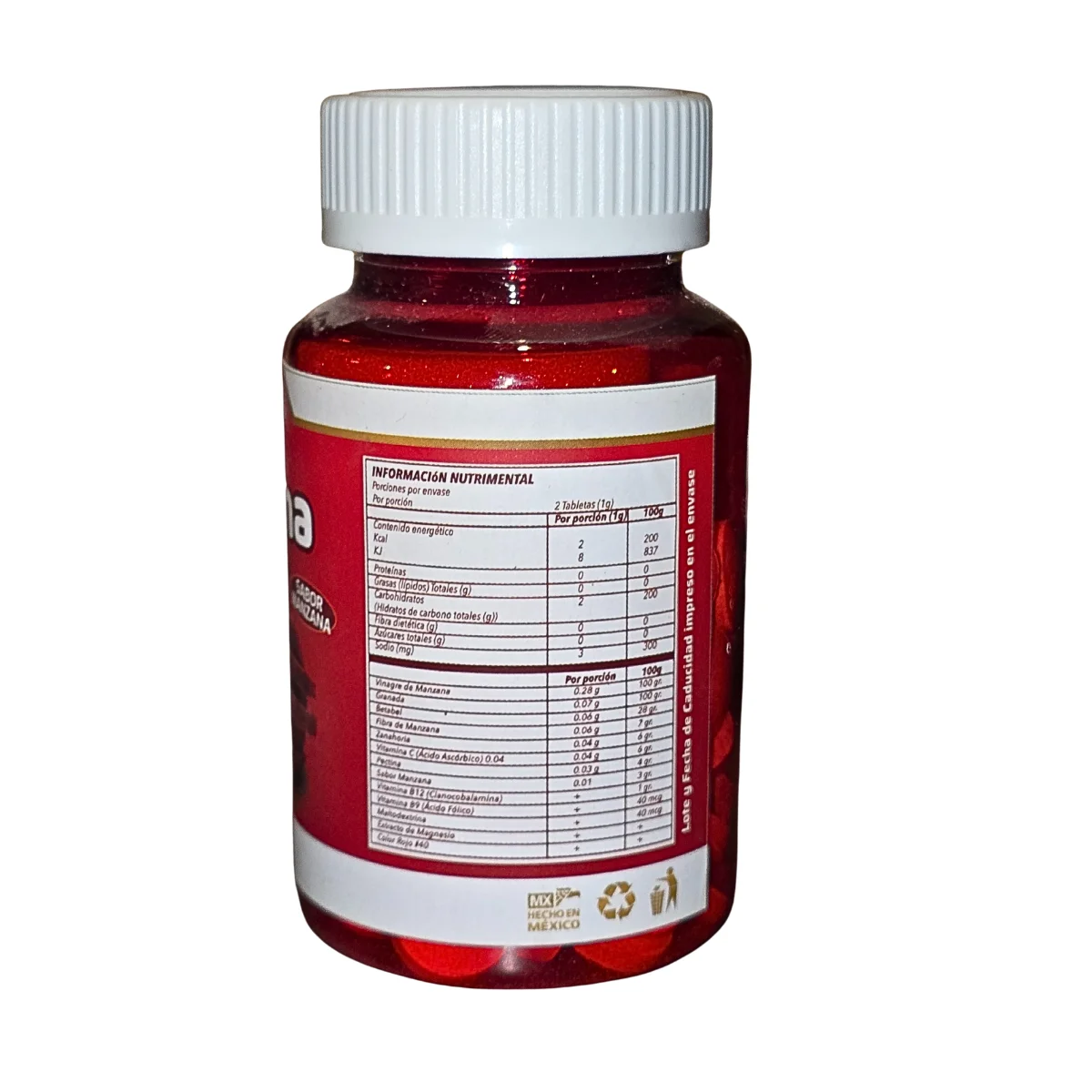 🍎 Vinazana – Tabletas Masticables de Vinagre de Manzana (60 tabletas) - Imagen 3