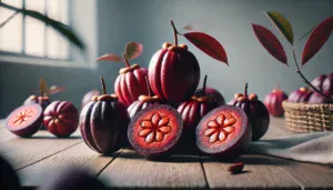 Fruta de Kokum, fruta rica sobre una mesa