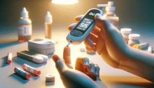 Persona midiendo sus niveles de glucosa para combatir la resistencia a la insulina y mejorar su salud.